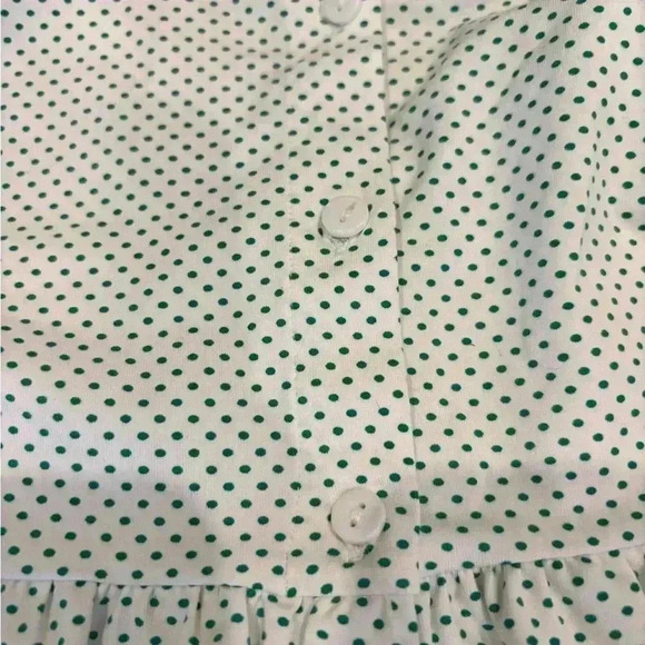 Girls Sweet La Rose Christmas Grinch Polka Dot Ruffle Smock Pants Set Sz 5 - Picture 9 of 11